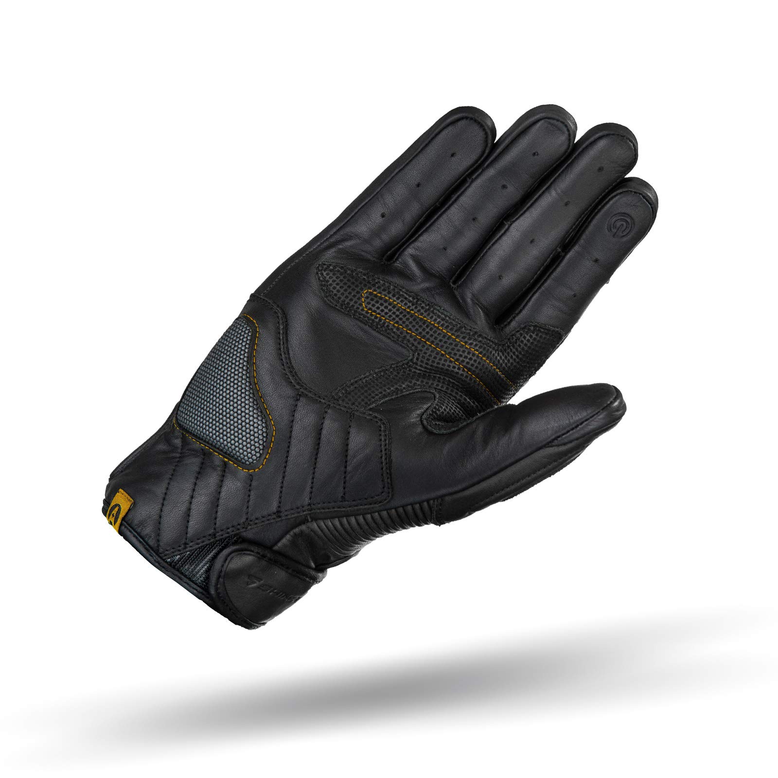 SHIMA Blake Gloves Motorcycle Gloves Men Leather Summer Biker Armoured Protectors Motorbike Perforated Ventilated Reinforced Motorsport Glove Street Motorbikes (Mens, Black, L) - Image 3