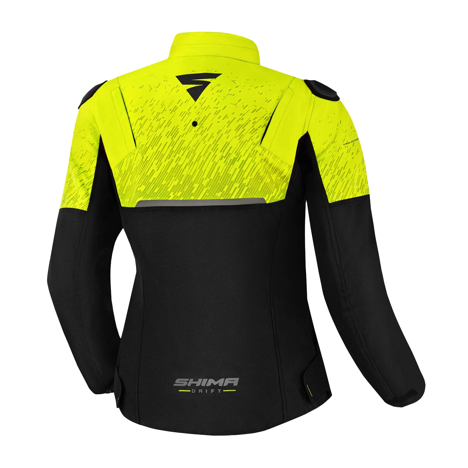 SHIMA Drift Motorbike Jackets for Women AirForce Back Protector Armour Riding Motorcycle Jacket Summer Bikers Ventilated Lightweight Armoured Textile Motorcycles (Womens, Fluo, XL) - Image 4