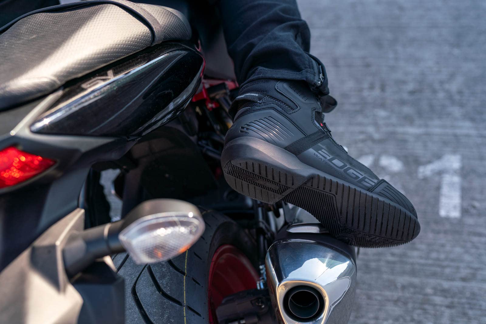 SHIMA Edge Motorcycle Riding Shoes Men Women Ventilated Waterproof Leather Boots Summer Suede ATOP Street Sport Stealth - Image 7