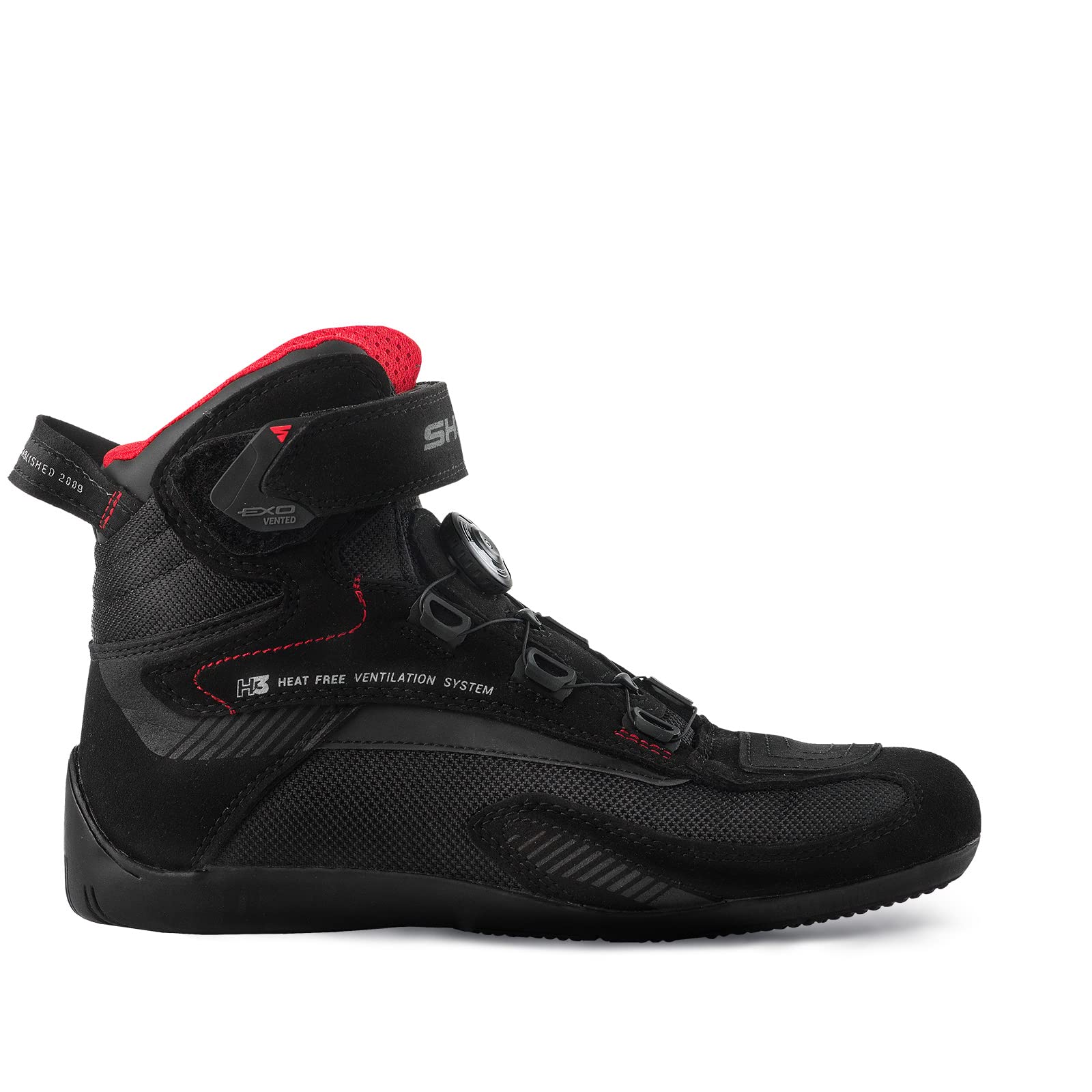 SHIMA EXO Vented, Motorcycle Shoes for Men | Breathable, Reinforced Street Riding Shoes with ATOP Closure System, Ankle Support, Anti-Slip Sole, Gear Pad (Black, 10) - Image 3