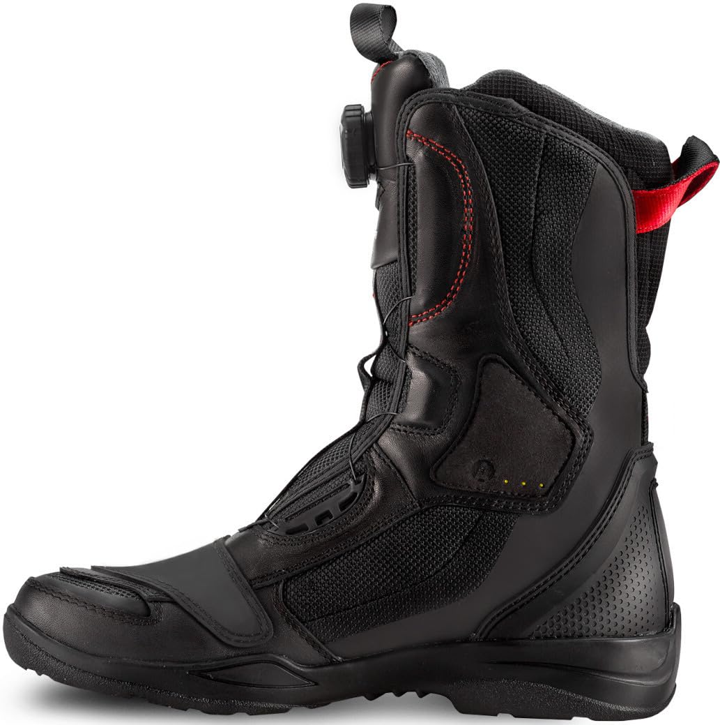 SHIMA STRATO LADY Motorcycle Boots for Women - Vented, Reinforced Lightweight Long Biker Riding Boots with ATOP Fast-Closure System, Ankle Protection, Non-slip Sole, Reflective Panels (Black, 7,5) - Image 4
