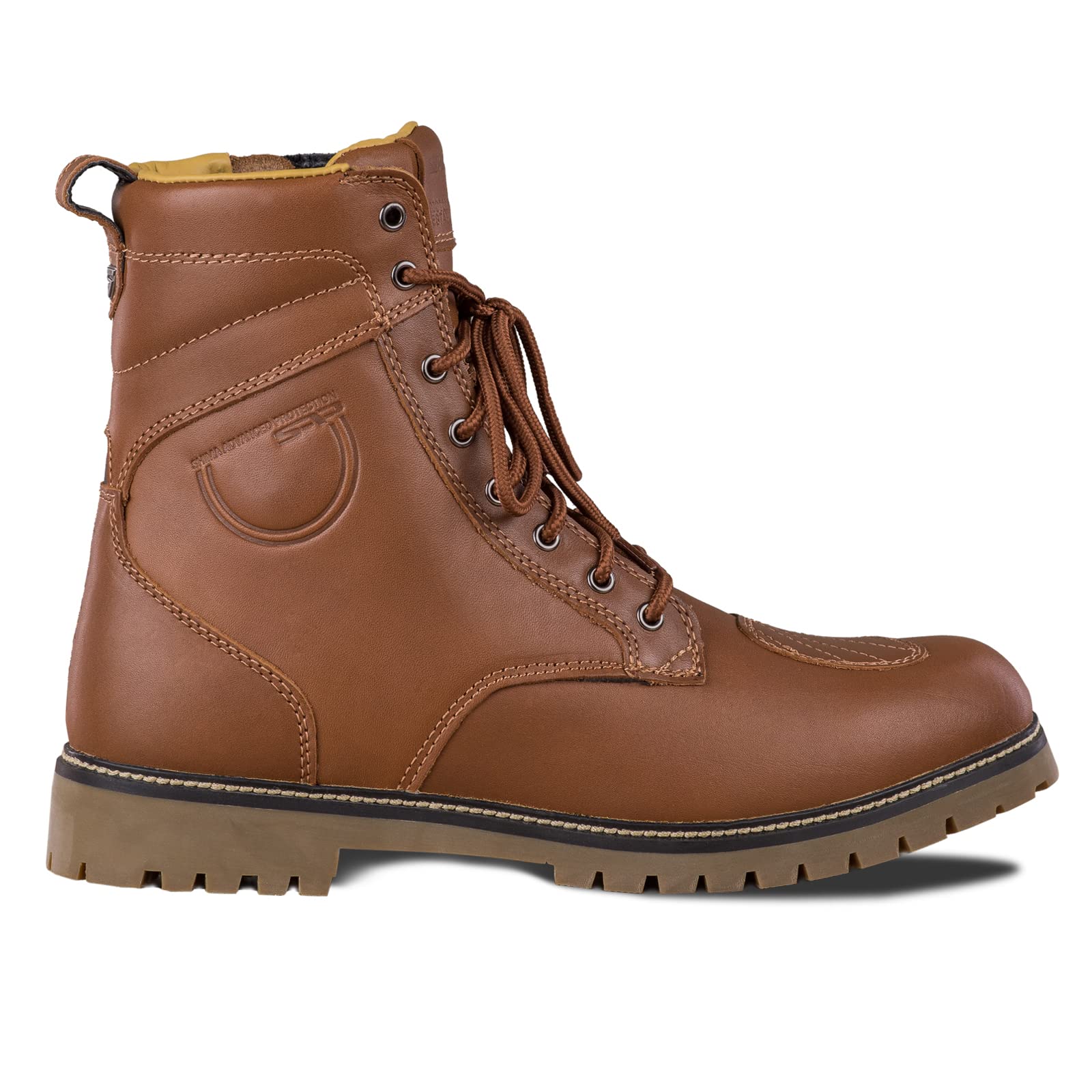 SHIMA Thomson, Men's Motorcycle Shoes | Reinforced Leather Motorcycle Shoes, Ankle Support, Non-Slip Sole, Gear Shift Handle (Brown, 42) - Image 3