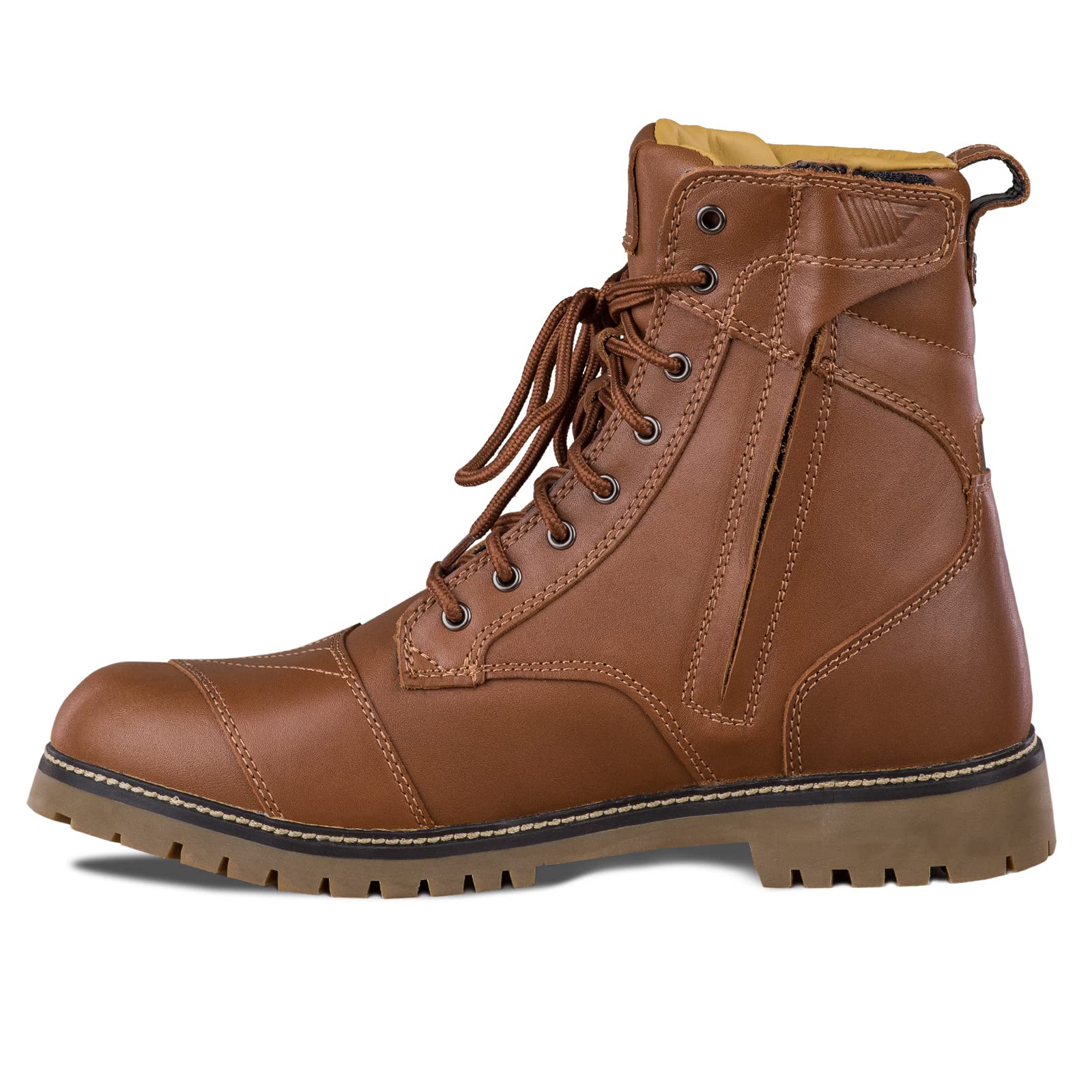 SHIMA Thomson, Men's Motorcycle Shoes | Reinforced Leather Motorcycle Shoes, Ankle Support, Non-Slip Sole, Gear Shift Handle (Brown, 42) - Image 4