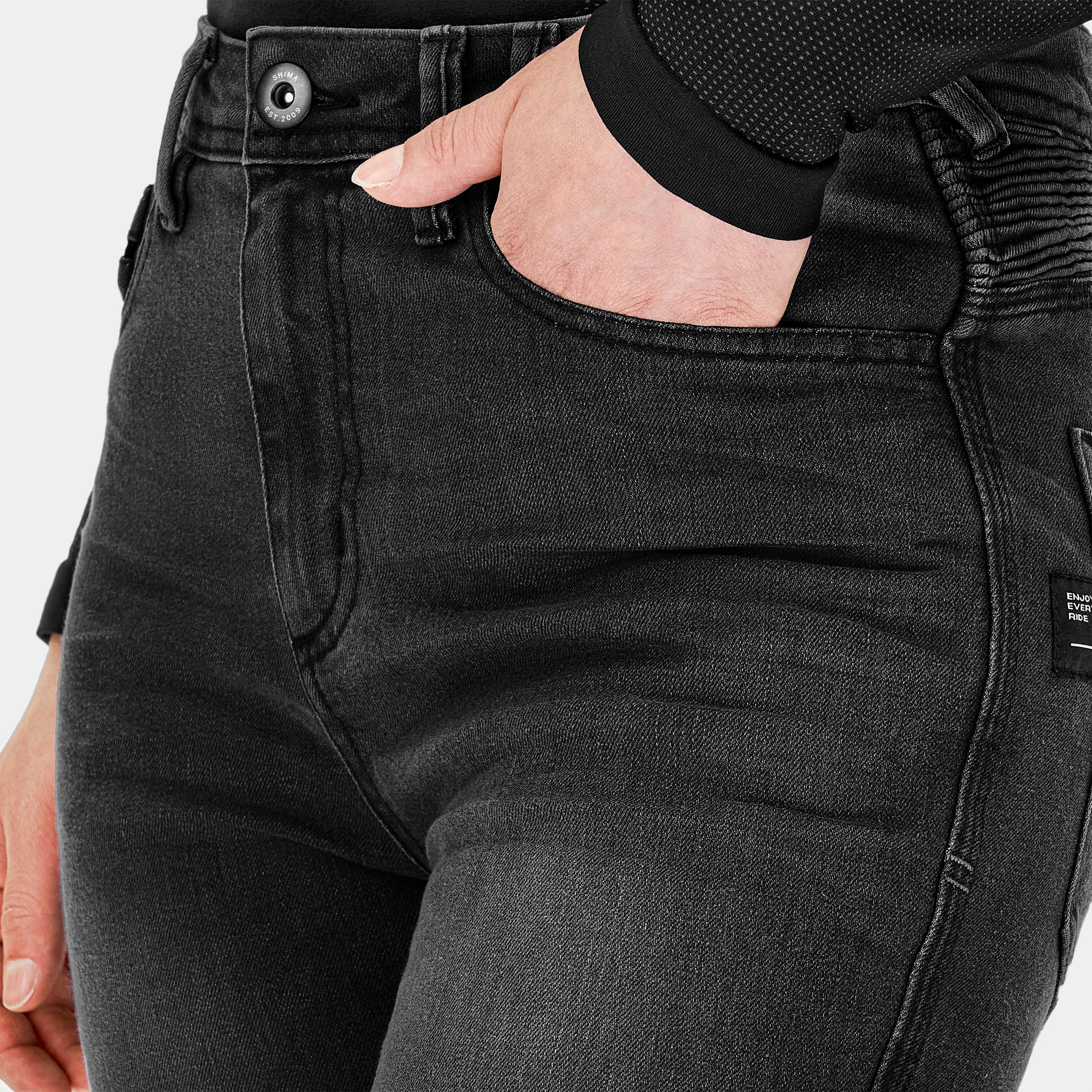 SHIMA Zenith Motorcycle Jeans for Men Women GFLEXX Knee Protectors Motorbike Mens Armoured Trousers Lightweight Bike - Image 7